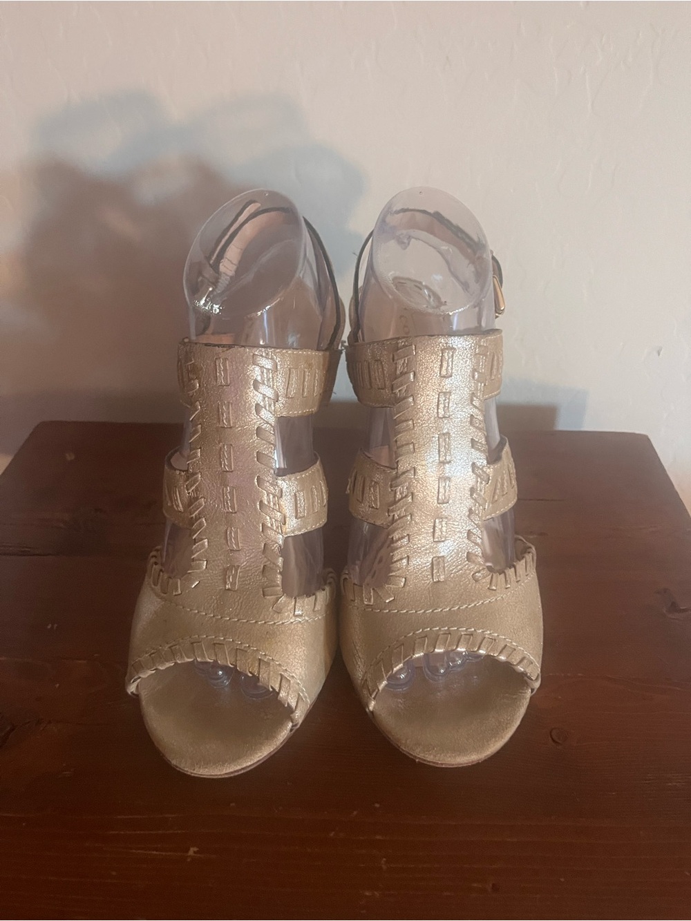 Coach 1941 Kareena Metallic Gold T-strap pumps sz 9.5B